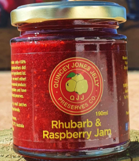 QJJ Rhubarb & Raspberry Jam 190ml