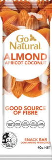 Go Natural Almond Apricot Coconut Nut Delight Bars 35g (Individual) Gluten Free