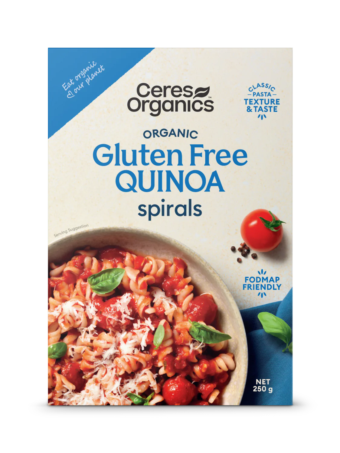 Ceres Quinoa Organic Rice Spirals 250g (Gluten Free)