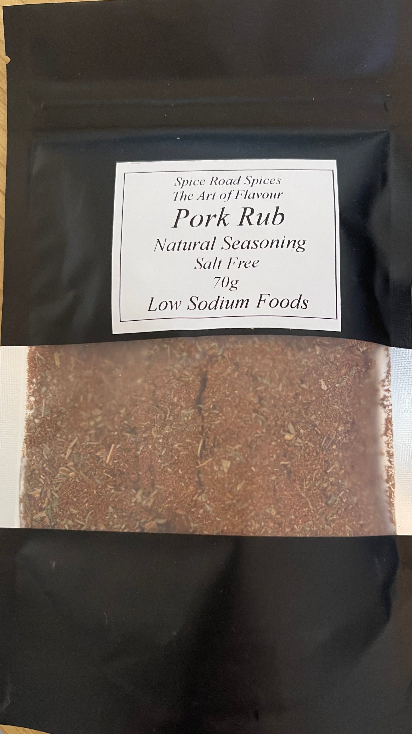 Spice Road Spices - Pork Rub Seasoning - Salt Free - 80g pouch