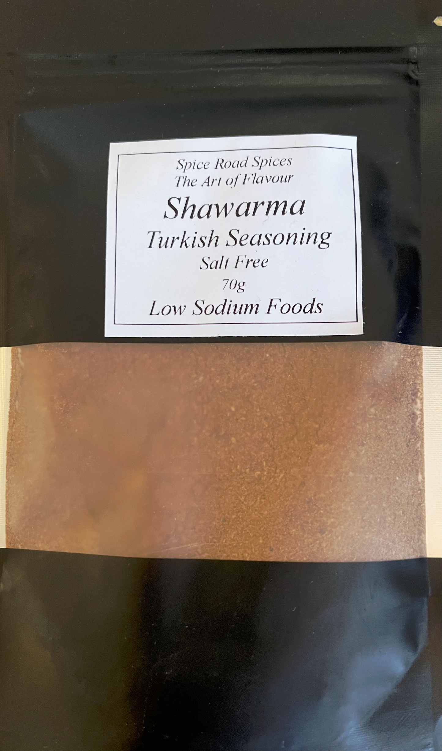 Spice Road Spices -Shawarma (Turkish) Seasoning - Salt Free - 80g (pouch)