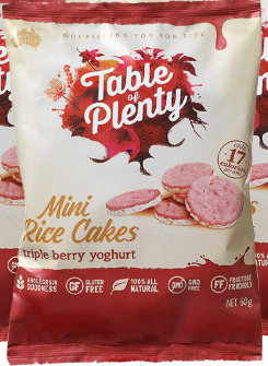 Table of Plenty Mini Rice Cakes Triple Berry Yoghurt 60g