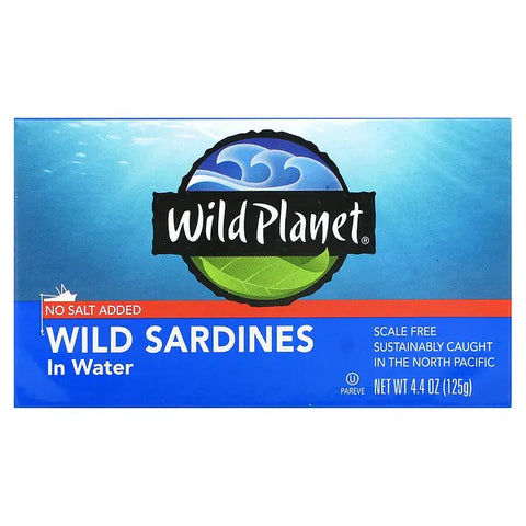 Wild Planet Sardines in water, No Added Salt - 125g