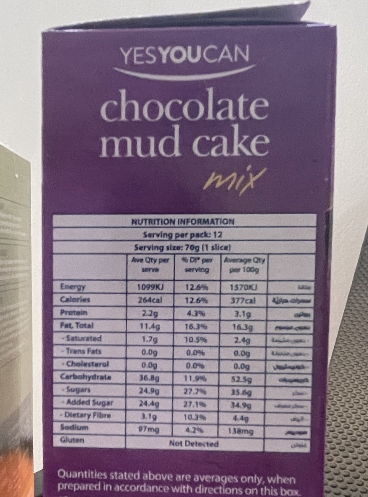 Yes You Can Chocolate Mud Cake Mix 550g - Dairy & Gluten Free