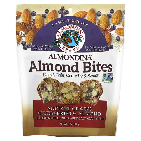 Almondina, Almond Bites, Ancient Grains, Blueberries & Almond Biscuits (142 g)