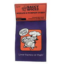 Saucy Spice Co Spinach & Pumpkin Curry - 25g. Gluten Free