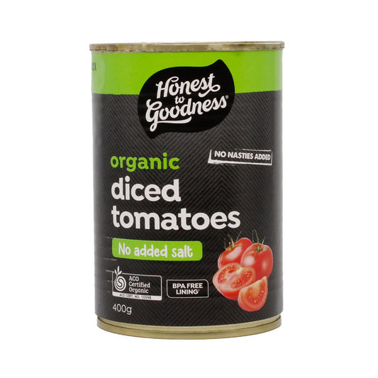 Honest To Goodness Organic Diced Tomatoes - No Added Salt - 400gm