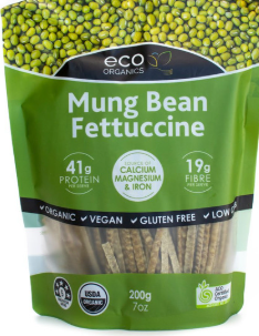 Honest to Goodness Organic Mung Bean Fettuccine 200g - Gluten Free - Low Sodium Foods