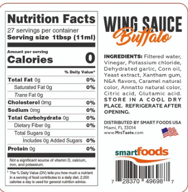 Mrs Taste Low Carb Buffalo Wing Sauce - 350g