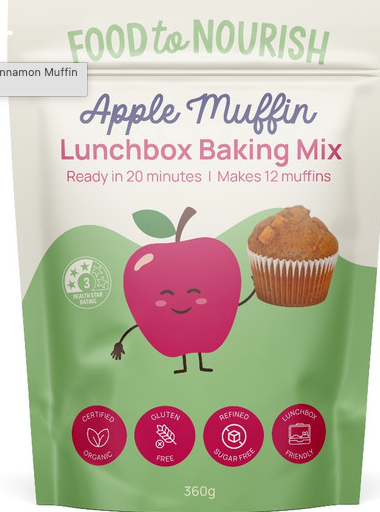 Food to Nourish Apple Cinnamon Muffin Mix 360g