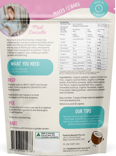 Food to Nourish  Baking Mix Muesli Slice 360g
