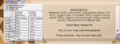 Food to Nourish Bliss Bar Choc Peanut 40g