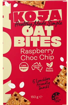 Koja Multipack Raspberry Choc Chip Slice Oat Bites 5 x 30g