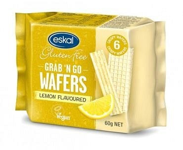 Eskal Grab n Go Wafers Lemon, Gluten Free, 60g