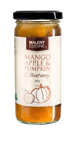 Maleny Cuisine Mango, Apple & Pumpkin Chutney - 280g.Gluten Free