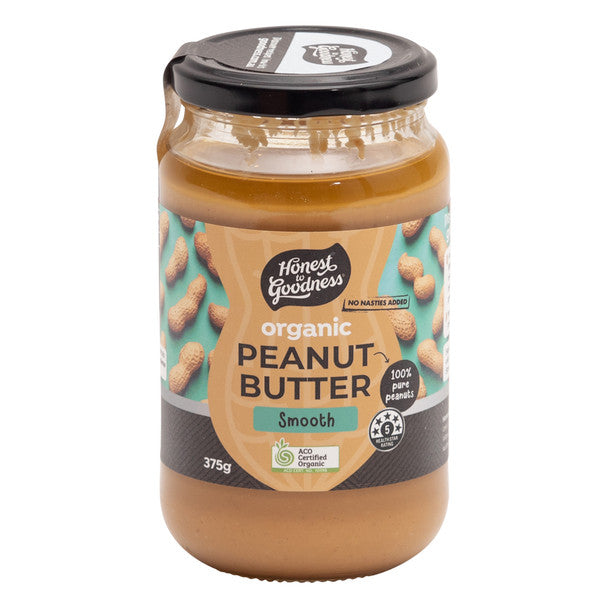 Honest to Goodness Organic Smooth Peanut Spread 375g