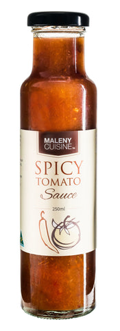 Maleny Cuisine Spicy Tomato Sauce - 250ml. Gluten Free