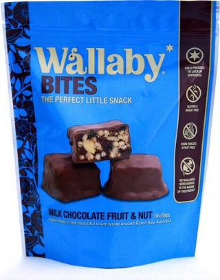 Wallaby Bites Milk Chocolate Fruit & Nut - Gluten Free 150g