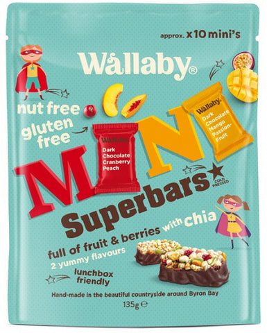 Wallaby Mini Superbars Fruit & Berries with Chia Gluten Free 135g