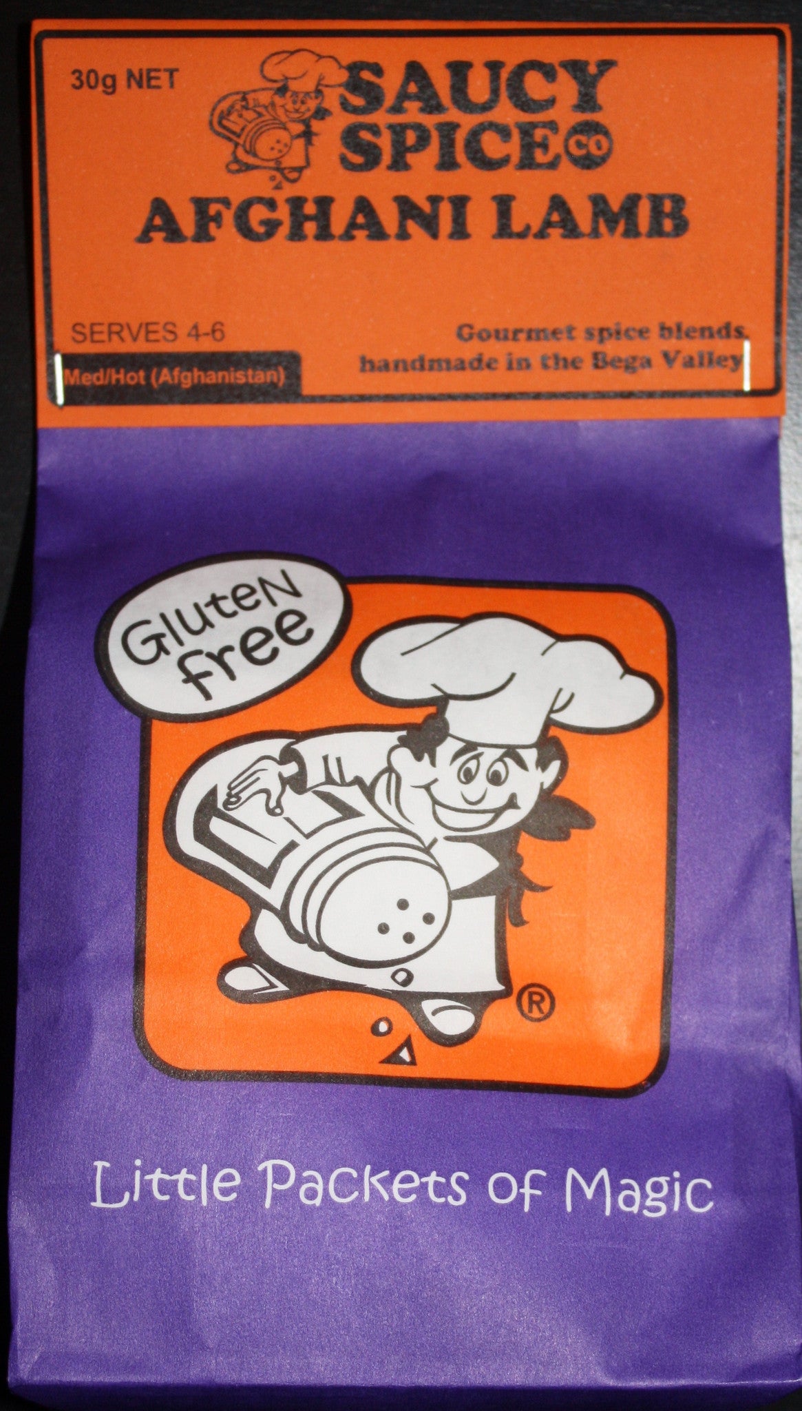 Saucy Spice Co Afghani Lamb - 30g. Gluten Free - Low Sodium Foods