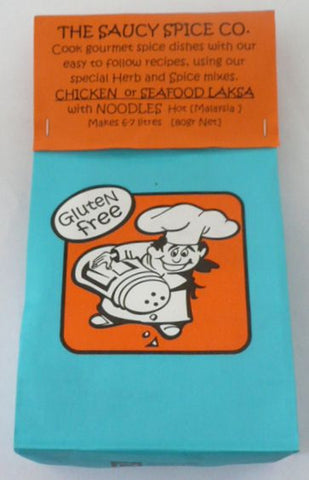 Saucy Spice Co Chicken/Seafood Laksa - 80g. Gluten Free - Low Sodium Foods