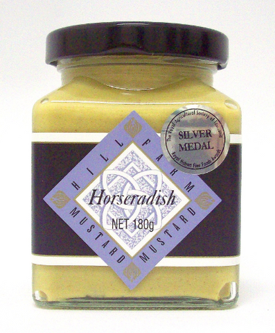 Hillfarm Horseradish Mustard - 180g. Gluten Free - Low Sodium Foods
