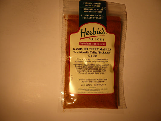 Herbies Kashmiri Curry Masala - 40g - Low Sodium Foods
