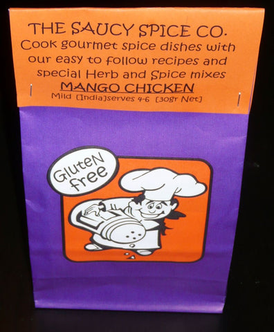 Saucy Spice Co Mango Chicken - 30g. Gluten Free - Low Sodium Foods
