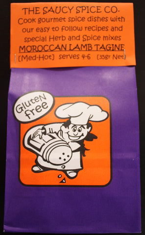 Saucy Spice Co Moroccan Lamb Tagine - 35g. Gluten Free - Low Sodium Foods