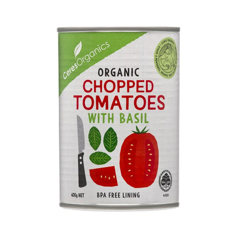 Ceres Organic Chopped Tomatoes with Basil - 400gms