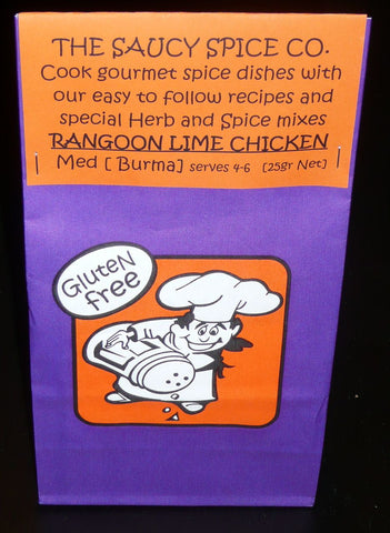 Saucy Spice Co Rangoon Lime Chicken - 25g. Gluten Free - Low Sodium Foods