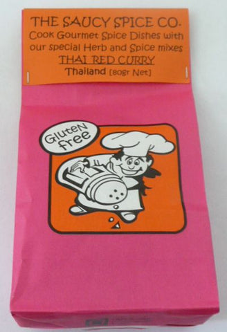 Saucy Spice Co Thai Red Curry - 80g. Gluten Free - Low Sodium Foods