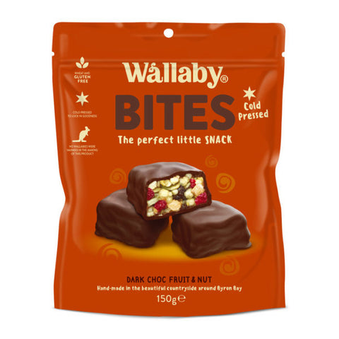 Wallaby Bites Dark Chocolate Fruit & Nut - Gluten Free 150g