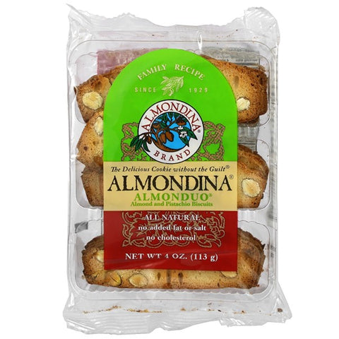 Almondina, Almonduo, Almond and Pistachio Biscuits (113 g)